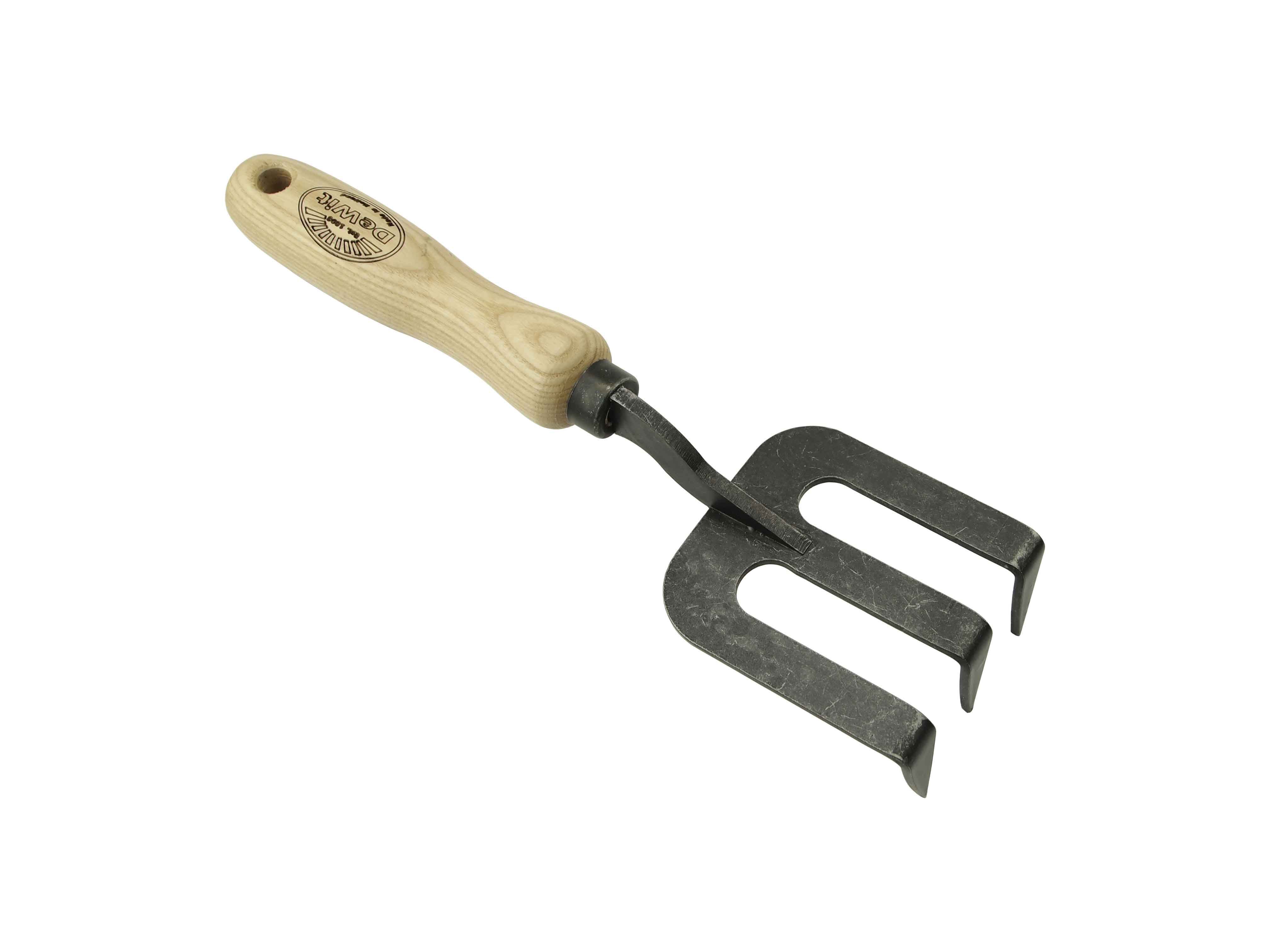 Handfork with bended tines and 14cm handle
